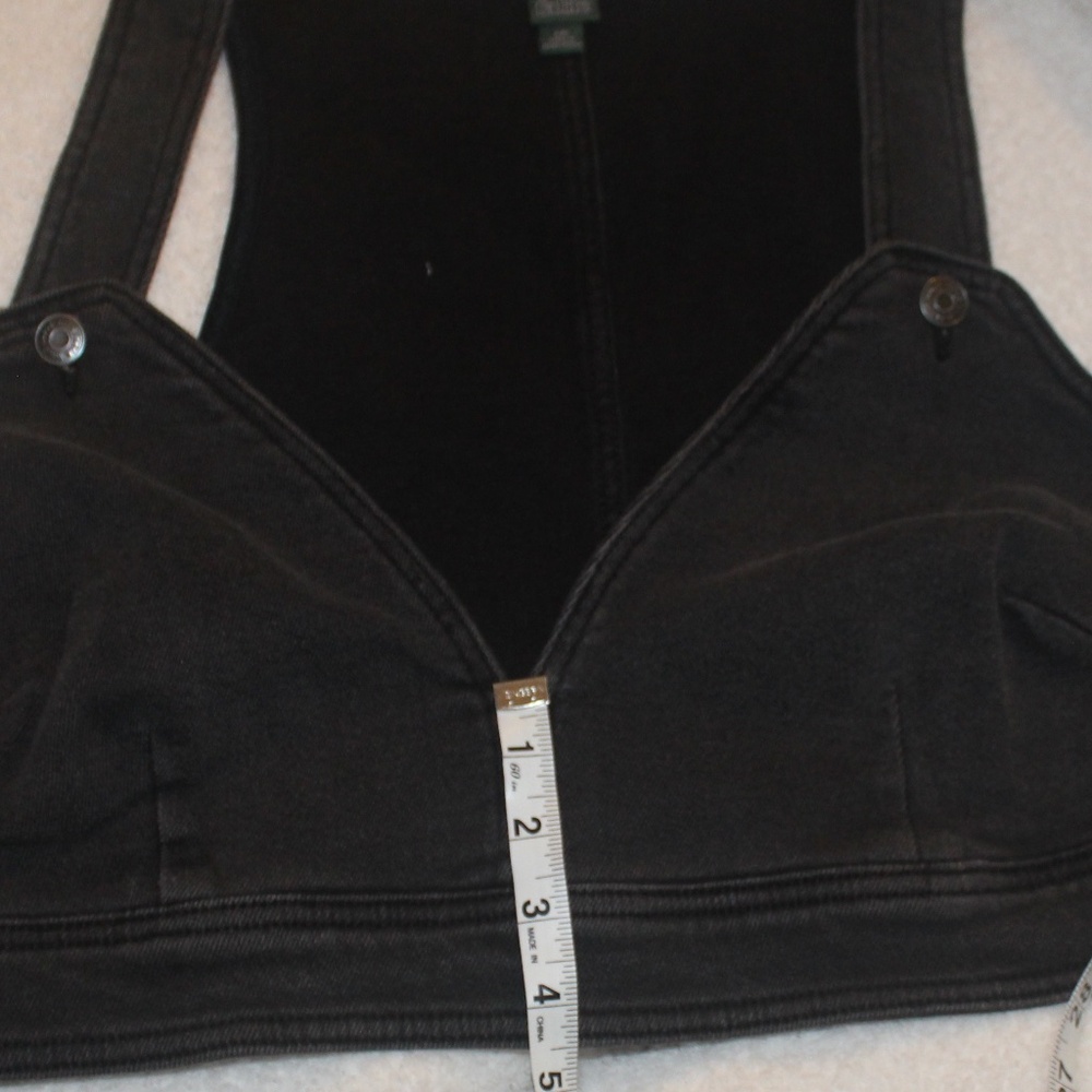 Women's Black Wild Fable Cropped Denim Vest in Sz (XXL) - Picture 8 of 9